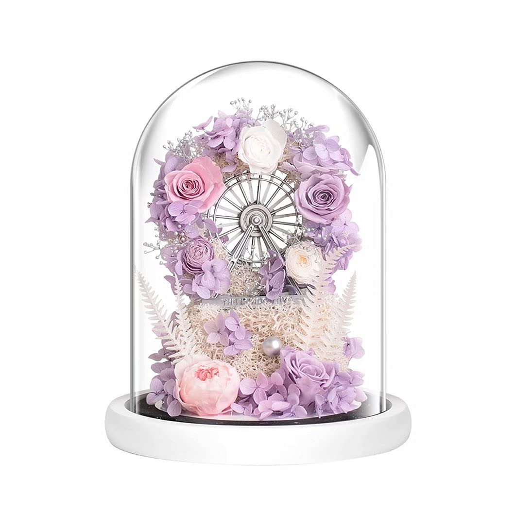 Amazon｜枯れない 花 プリザーブドフラワー 可愛い 花の大観覧車 バラ